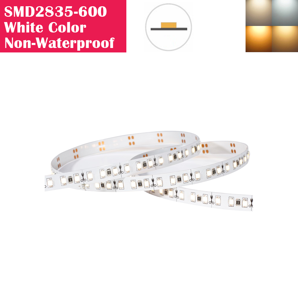 5 Meters SMD2835 (0.2W) Non-waterproof 600LEDs Flexible LED Strip Lights